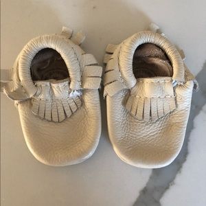 Freshly Picked Off White Baby Moccasins